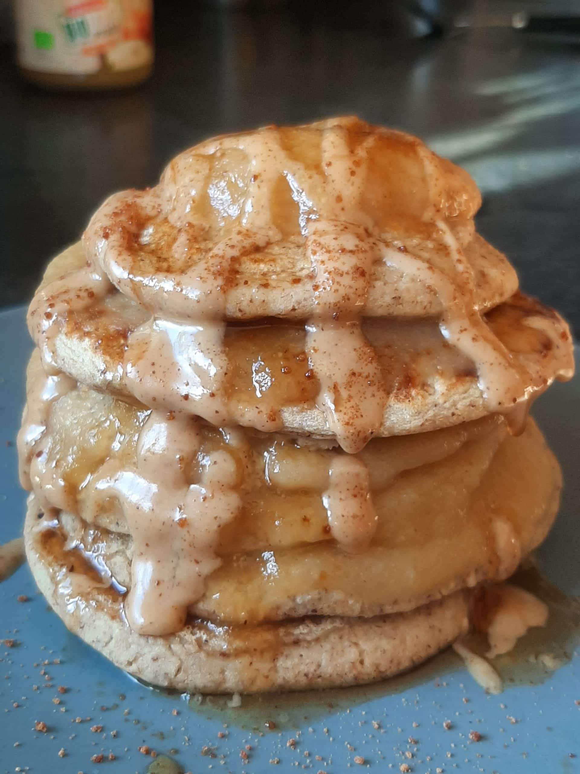 Fall in love with these Vegan protein pancakes