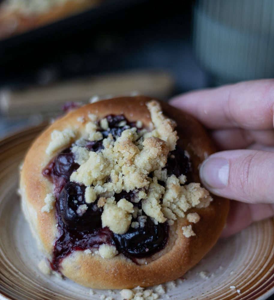 Easy Soft Brioche Sweet Buns Bursting With Cherries