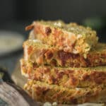 vegan zucchini cornbread sliced
