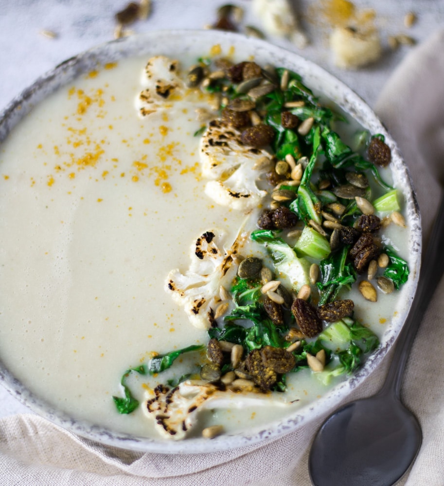 Cauliflower Vegan Soup with a simple, tasty little twist!