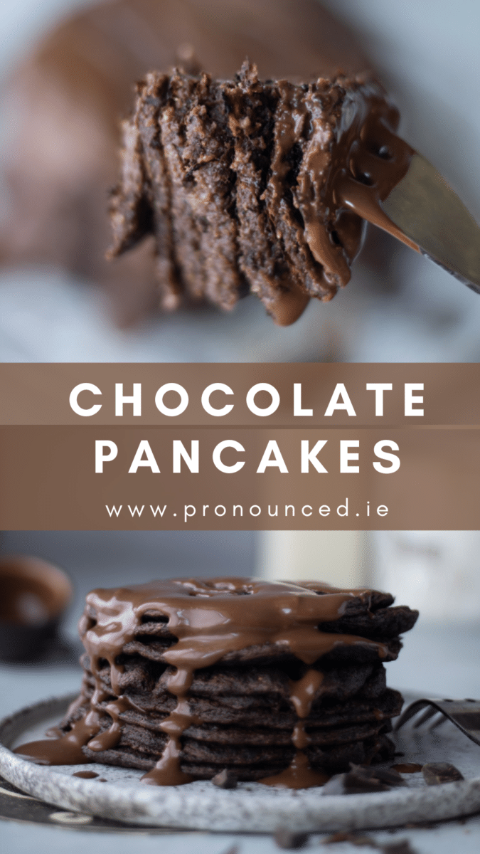 Chocolate vegan protein pancakes