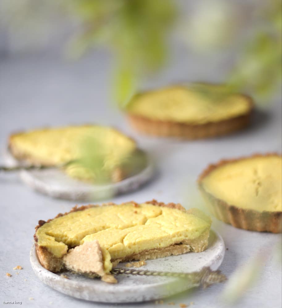 healthy vegan lemon tartlets
