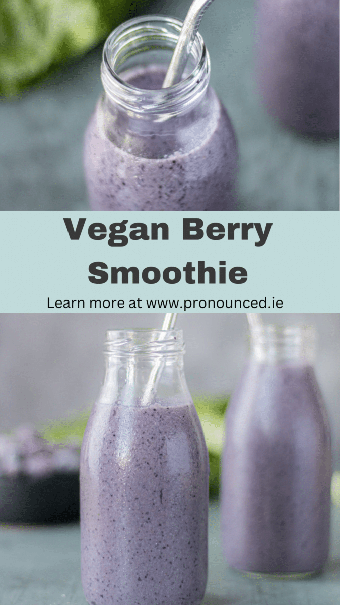 veagn smoothie with berries