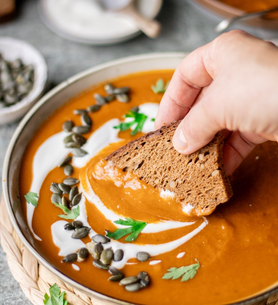 Roasted butternut squash soup -Easy Comfort in Every Spoonful